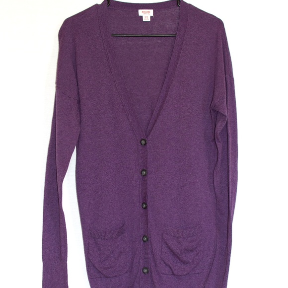 purple boyfriend cardigan